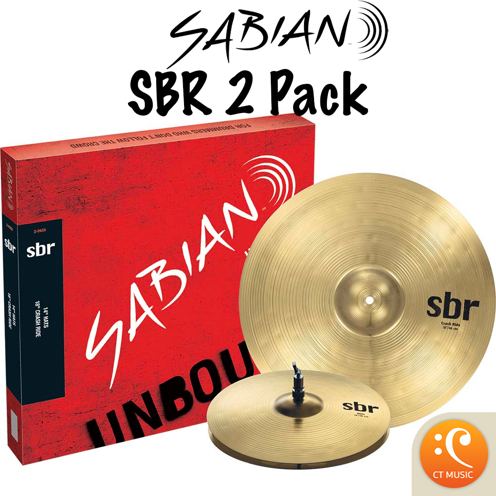 sabian-sbr-2-pack-ฉาบชุด-cymbal-set