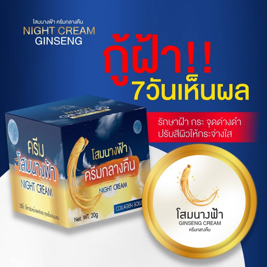 ครีมโสมนางฟ้า-สูตรกลางคืน-อาบูติน-20-กรัม