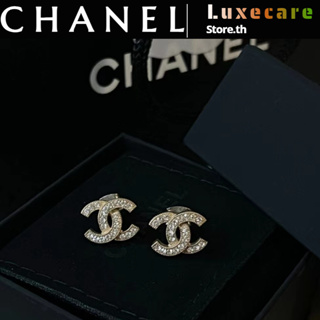 1 ชาแนล💎CHANEL logo earrings /Double C แฟชั่น/คลาสสิก/หรูหรา