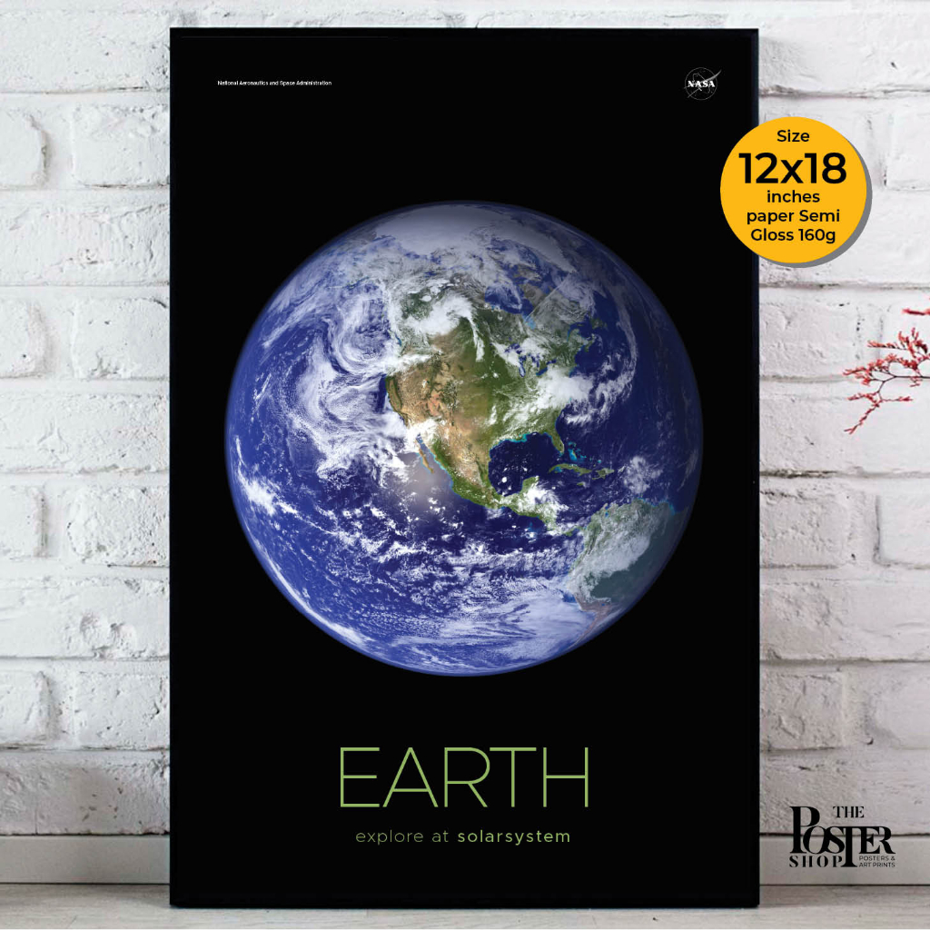 โลก Earth Poster - NASA ภาพจากนาซ่า our solar system poster series ขนาด ...