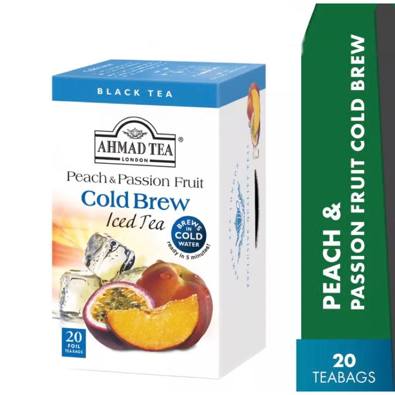 [พร้อมส่ง] ชา Cold Brew ผลไม้ กลิ่นเสารส Ahmad Tea Cold Brew Peach