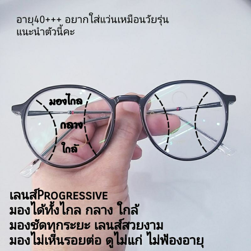 เลนส์สายตา-เลนส์โปรเกรสซีฟ-เลนส์สายตายาวอายุ40ปี-รับตัดเลนส์โปรใส่เดิน-ใส่ขับรถและมองใกล้ได้-ไม่มีรอยต่อ