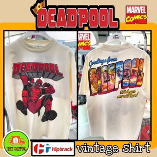 เสื้อMarvel ลาย DeadPool สีขาว ฟอกเฟด ( HP-014 )