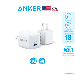 [สินค้าขายดี] Anker หัวชาร์จเร็ว iPhone 14/13/12 (20W) PowerPort III Nano PIQ3.0 (PD+QC3.0) ชาร์จไว เล็กจิ๋ว รองรับอุปกรณ์ USB-C - AK255