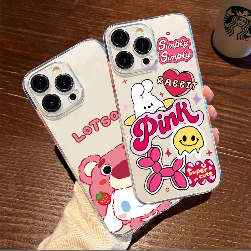 เคสโทรศัพท์มือถือ-ซิลิโคนนิ่ม-tpu-เคสใส-กันกระแทก-ลายการ์ตู-สําหรับ-iphone-14-13-12-11-pro-max-x-xs-max-xr-7-8-plus