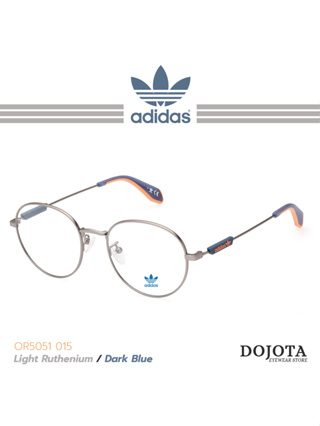 กรอบแว่นตา Adidas Original รุ่น OR5051-F-015 สีเทาเมทัล (light ruthenium) ทรงหยดน้ำ แบรนด์ลิขสิทธิ์แท้