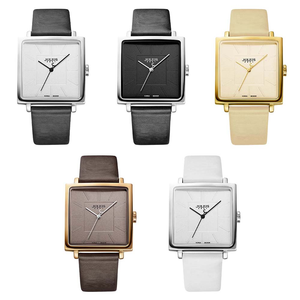 Julius นาฬิกาข้อมือผู้หญิง สายหนัง รุ่น JA354,JA354A,JA354B,JA354C