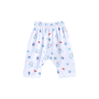 De bon By Enfant กางเกงขายาว สีฟ้า พิมพ์ลายน้องหมี Cutie Bear ไซส์ 70 เหมาะสำหรับเด็ก 3-6 เดือน