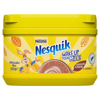 เนสท์เล่ เนสควิก ช็อคโกแลตผง สินค้าจากฝรั่งเศส 300 กรัม  Nestle NESQUIK Chocolate Milkshake Mix