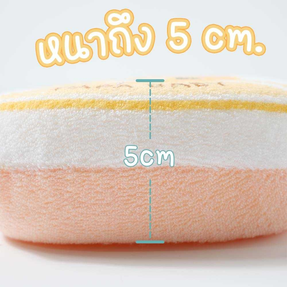 papa-baby-ฟองน้ำหุ้มผ้าขนหนู-ทรงกลม-ทรงรี-รุ่น-pr028-029-หนานุ่ม-อุ้มน้ำได้ดี