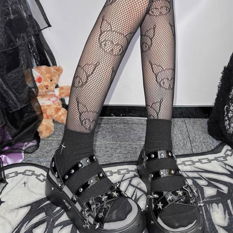 sale-ถุงน่องลายคุโรมิ-socks-tights-gothic-พร้อมส่ง