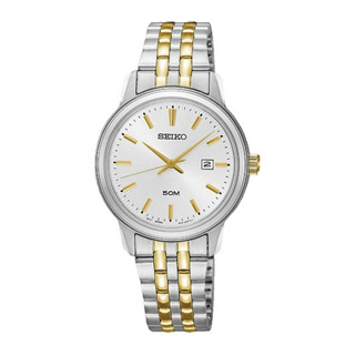 [ผ่อนเดือนละ399]🎁SEIKO นาฬิกาข้อมือผู้หญิง สายสแตนเลส รุ่น SUR661P1 - สีเงินสลับทอง ของแท้ 100% ประกัน 1 ปี