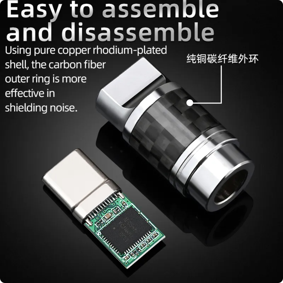 USB Type C Plug Carbon TypeC ALC5686 Realtek Chip Type C Terminal 312