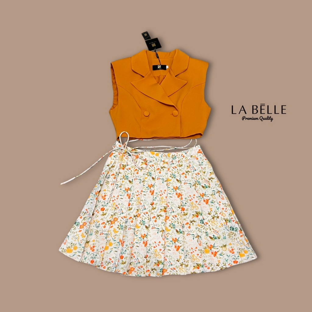 la-belle-เซ็ตเสื้อ-กระโปรง-โทนสีส้ม-รบกวนเช็คสต๊อกก่อนกดสั่งซื้อ