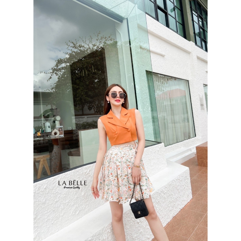 la-belle-เซ็ตเสื้อ-กระโปรง-โทนสีส้ม-รบกวนเช็คสต๊อกก่อนกดสั่งซื้อ