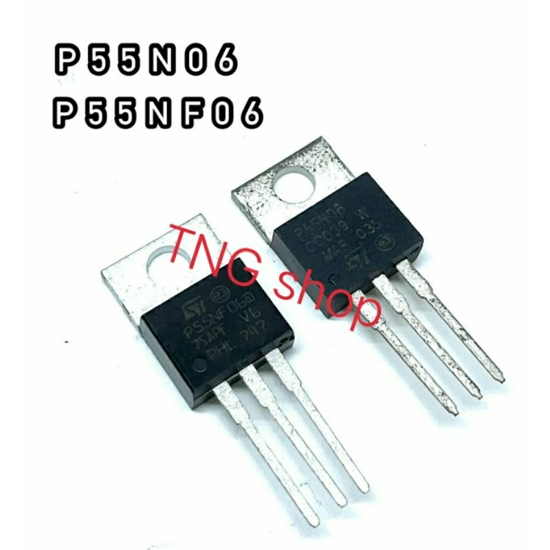 P55N06 P55NF06 TO220 MOSFET N-Fet มอสเฟต ทรานซิสเตอร์ สินค้าพร้อมส่ง ...