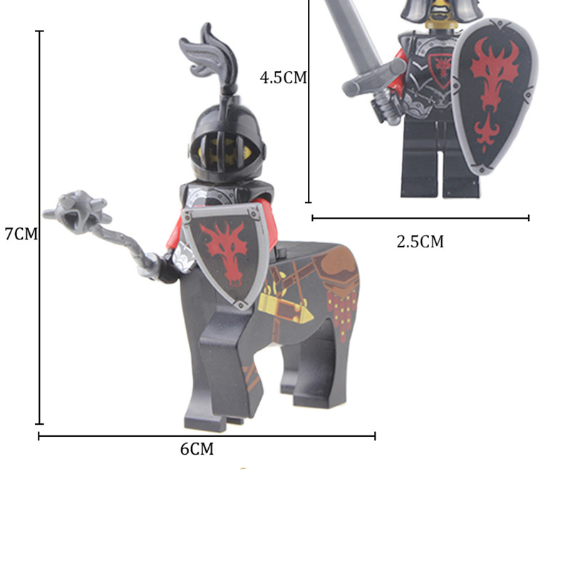 บล็อกตัวต่ออัศวินยุคกลาง-อัศวินเซนทอร์-อัศวินกระดูก-medieval-knight-centaur-knight