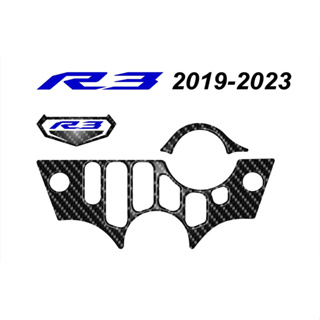 กันรอยแผงคอ+ป้าย R3 สำหรับ YAMAHA รุ่น R3 ปี 2019-2023