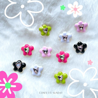 Confetti Sunday Flower Studs Earrings Series 2