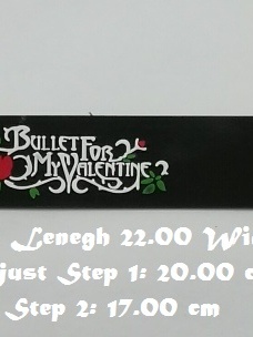 สร้อยข้อมือยาง Bullet for My Valentine กําไลยางซิลิโคน แฟชั่น วงดนตรี กันน้ำ  silicone rubber wristband bracelet