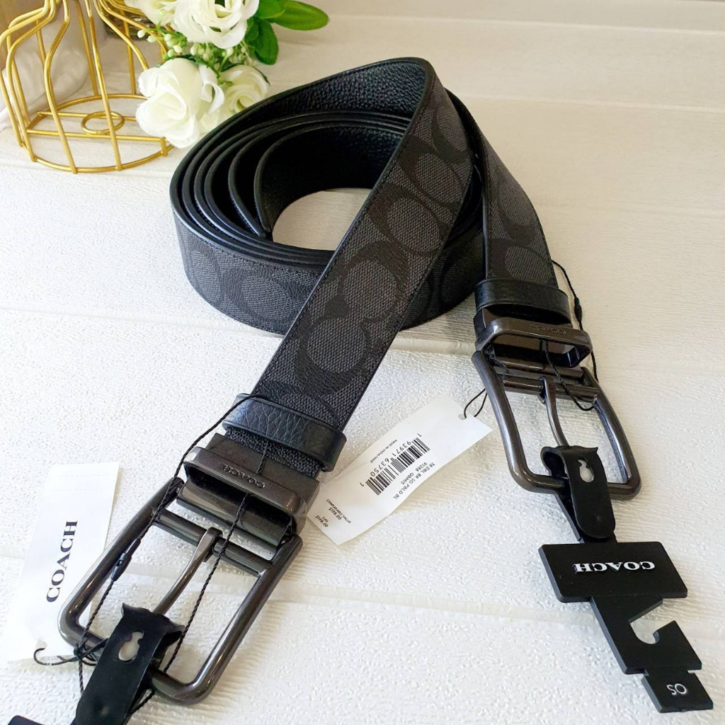 แท้-พร้อมส่ง-เข็มขัดเส้นใหญ่-coach-91288-double-bar-buckle-cut-to-size-reversible-belt