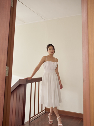 FABLAB DUNNE Camilia Dress (white) เดรสสายเดี่ยวสไตล์มินิมอล