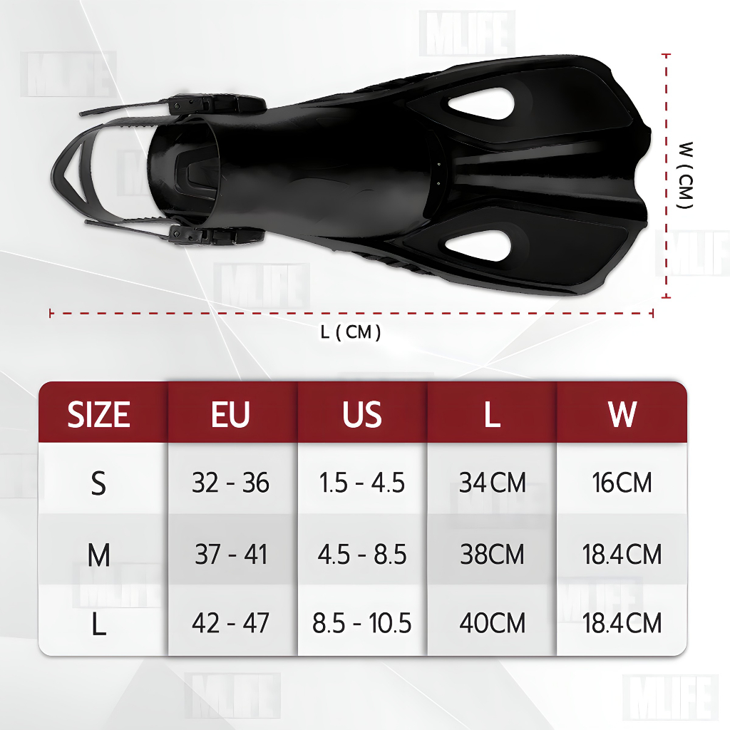 mlife-ตีนกบดำน้ำ-ตีนกบว่ายน้ำ-ฟรีไดฟ์-อุปกรณ์ดำน้ำ-ตีนกบ-ดำน้ำตื้น-ครีบดำน้ำ-หน้ากากดำน้ำ-scuba-short-snorkels-fins