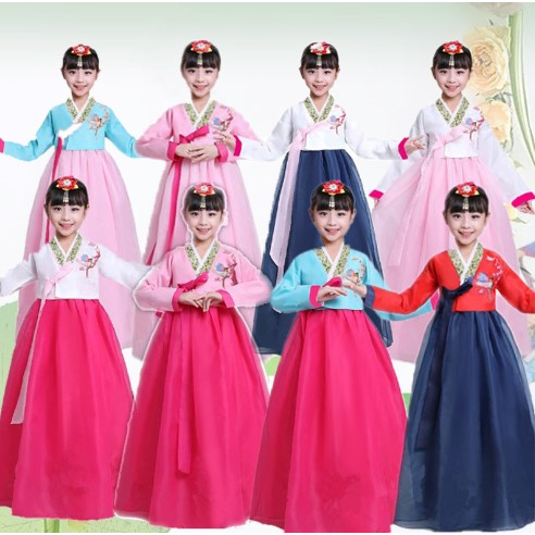 พร้อมส่ง-ชุดเกาหลีโบราณเด็กผู้หญิง-ชุดฮันบกเด็กหญิง-ชุดประจำชาติเกาหลี-ชุดอาเซียน-dae-jang-jin