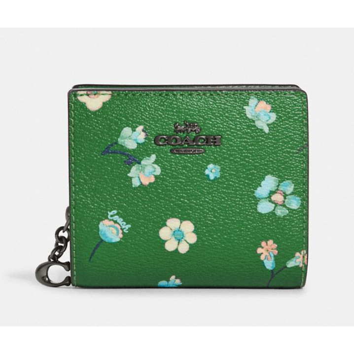 Snap Wallet With Mystical Floral Print Shopee Thailand