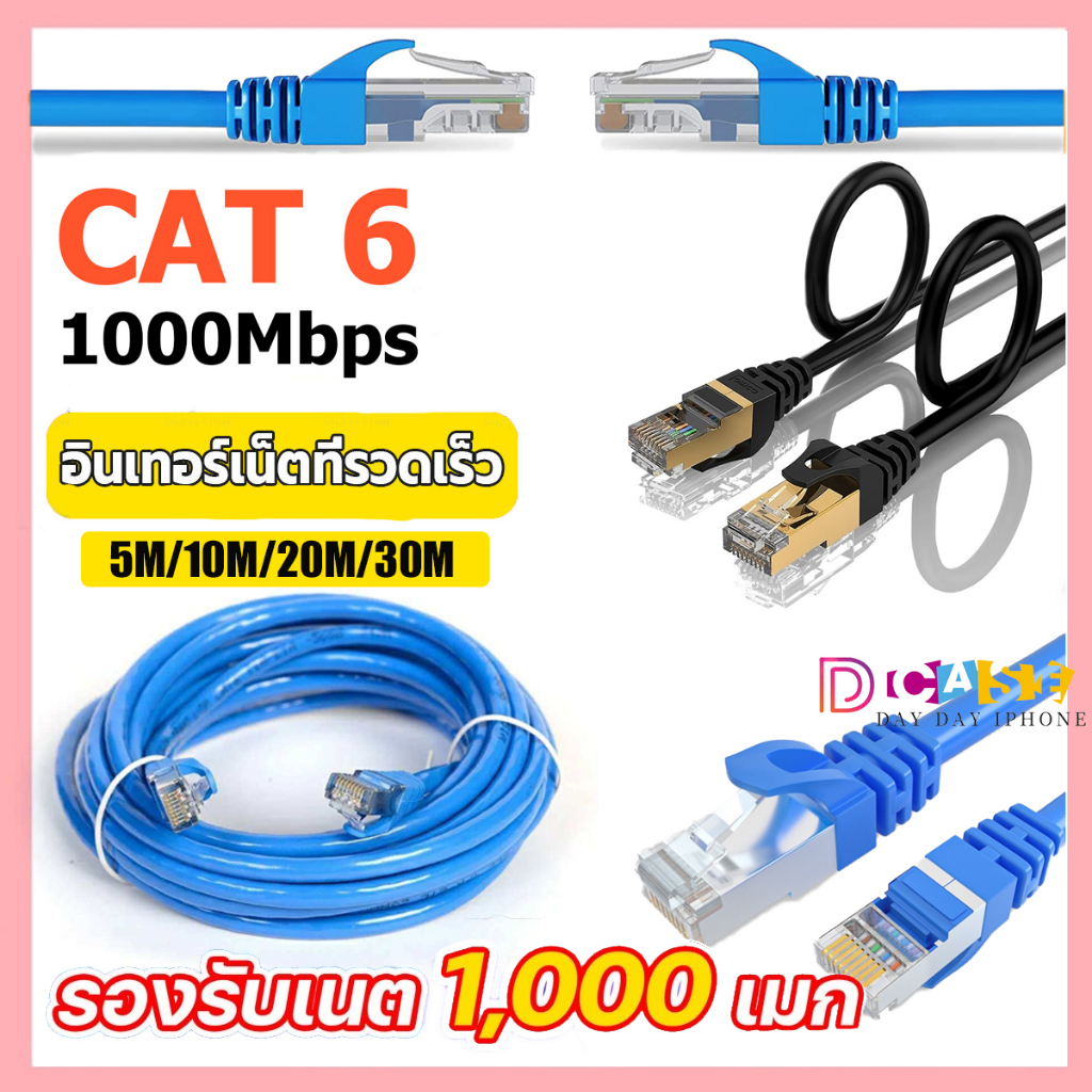 cat6-สายแลนเน็ต-สายแลน-lan-cat-6-cable-5m-30m-รองรับinternet-ะดับกิ๊กกะบิต-สายเเลนเน็ต-สายแรนเน็ต-โมเด็ม-เกมคอนโซล