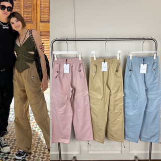 Comfy cargo pant👟 (450฿ฟรีส่ง) กางเกงคาร์โก้ รุ่นใหม่ขอบเอวยืด โทนสีพาสเทลละมุนๆ น่ารักมากกก ดีเทลแต่งอะไหล่เงิน valen