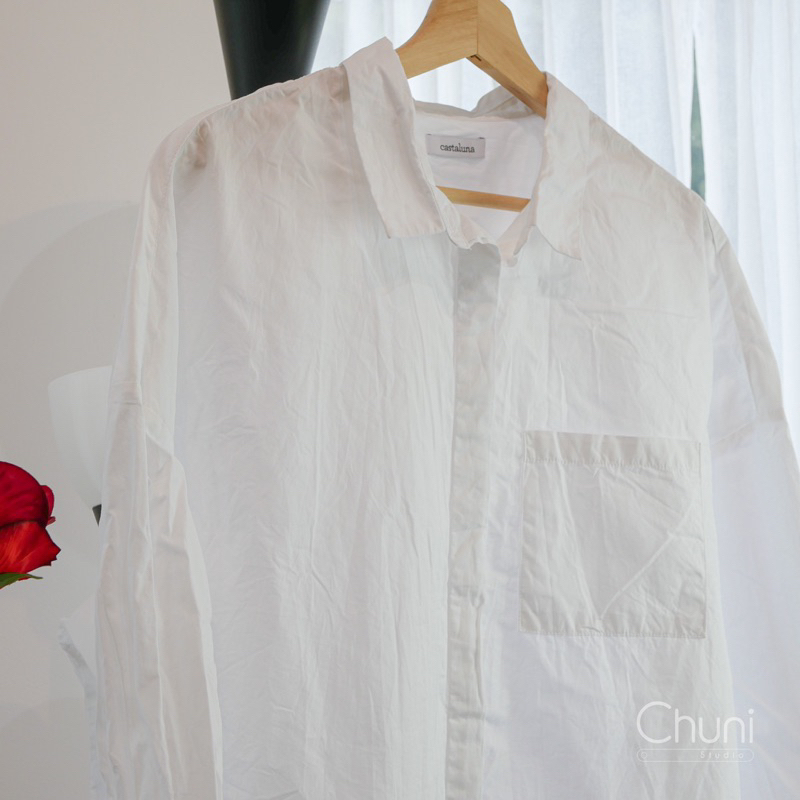 เสื้อเชิ้ตสีขาว-งานรีเมค-มือ2-สภาพใหม่-99-ซักเรียบร้อมพร้อมใส่-มีตัวเดียวในโลก
