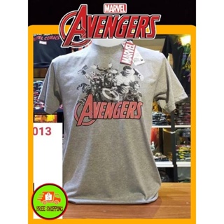 เสื้อMarvel ลาย ทีม Avengers สีเทา (MVX-013)