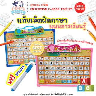 กระดานสอนภาษาไทย-อังกฤษ แผ่นการเรียนรู้ กระดานเรียนรู้ ของเล่นเสริมพัฒนาการของเด็ก แท็บเล็ตเสริมทักษะการเรียนรู้
