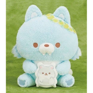 San-X Rilakkuma Chairoikoguma’s Friend Blue Wolf ตุ๊กตา ริลัคคุมะ เพื่อน โกคุมะ หมาป่า สีฟ้า ลิขสิทธิ์แท้จากญี่ปุ่น