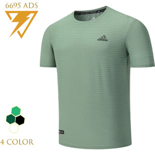 NEW ADS 6695 สินค้าเข้าใหม่ เสื้อกีฬา เสื้อออกกำลังกาย เสื้อแขนสั้น เนื้อผ้าดี รับประกันคุณภาพ