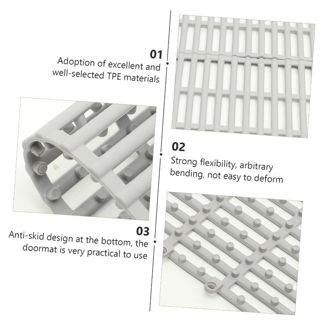 tpeคุณภาพดี-4-ชิ้น-แผ่นรองกันลื่น-แผ่นรองในห้องน้ำ-พรมในห้องน้ํา-ลายตาราง-ห้องครัวระเบียง-แผ่นยางกันลื่นปูพื้น