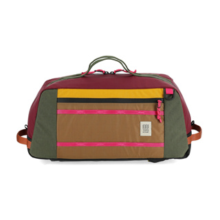 Topo Designs กระเป๋าสะพายไหล่/ถือ รุ่น MOUNTAIN DUFFEL BURGUNDY/DARK KHAKI