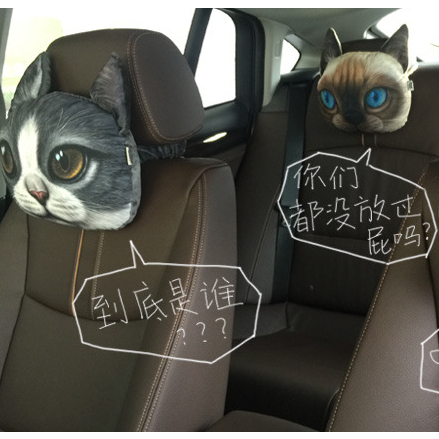 หมอนรองคอ-หมอนรองคอแมวแฟชั่น-หมอนรองคอในรถยนต์-รูปแมว