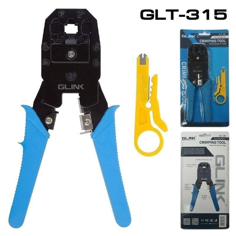 แท้100% GLINK GLT-315 3in1 CRIMPING TOOL คีมเข้าหัวสาย Lan RJ-45 RJ-11 ...
