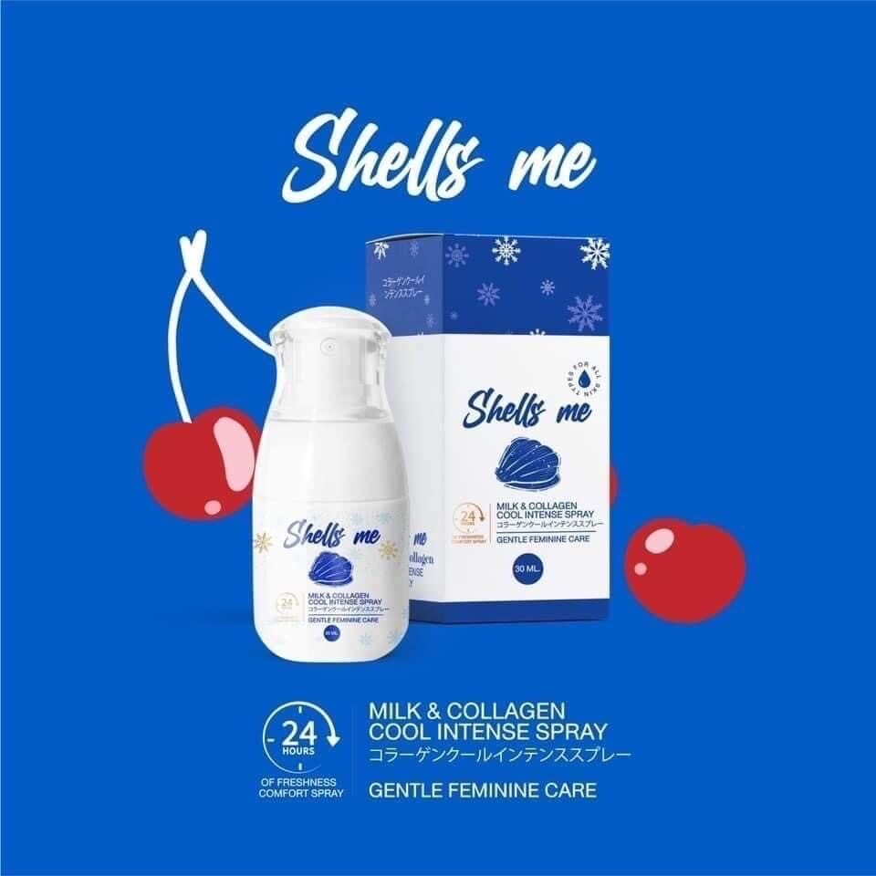 SHELLS ME Milk & Collagen เชลมี สเปรย์ฉีดจุดซ่อนเร้น กลิ่นเชอร์รี่ สูตร ...