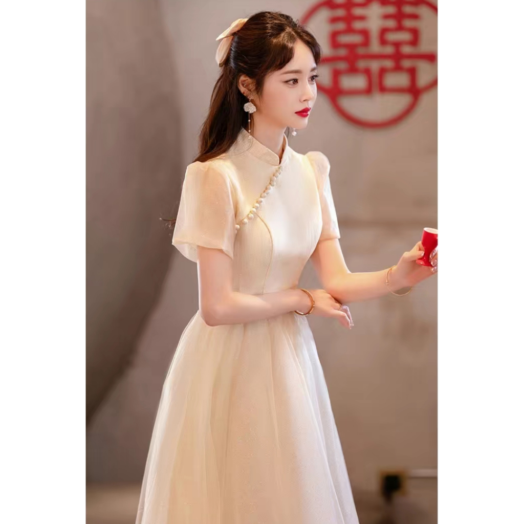 ชุดราตรีหญิง-2023-ใหม่-งานเลี้ยงวันเกิด-งานหมั้น-ชุดแต่งงาน