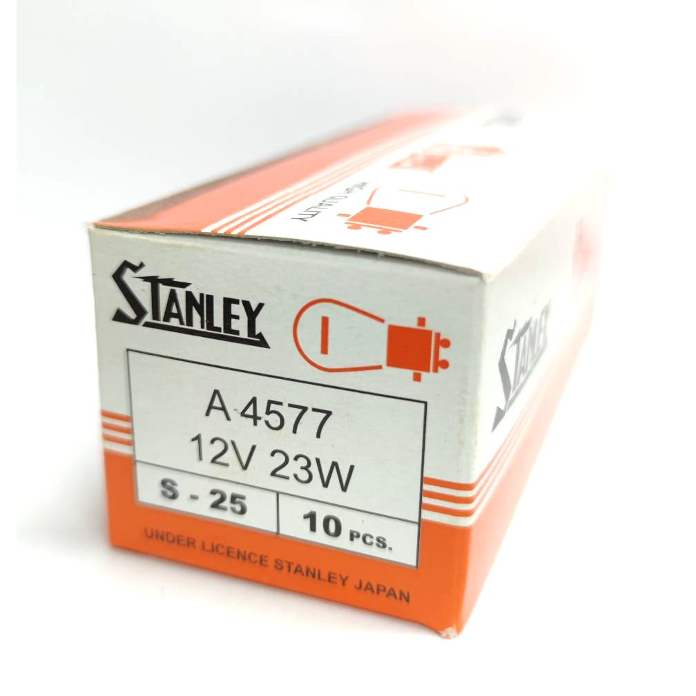 หลอดไฟท้าย-หลอดไฟเลี้ยว-หลอดไฟถอย-stanley-93-12v-23w-1จุด-4577-made-in-japan-หลอดไฟสัญญาณ-สแตนเลย์-made-in-japan