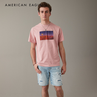 American Eagle Super Soft Logo Graphic T-Shirt เสื้อยืด ผู้ชาย กราฟฟิค (NMTS 017-3094-615)