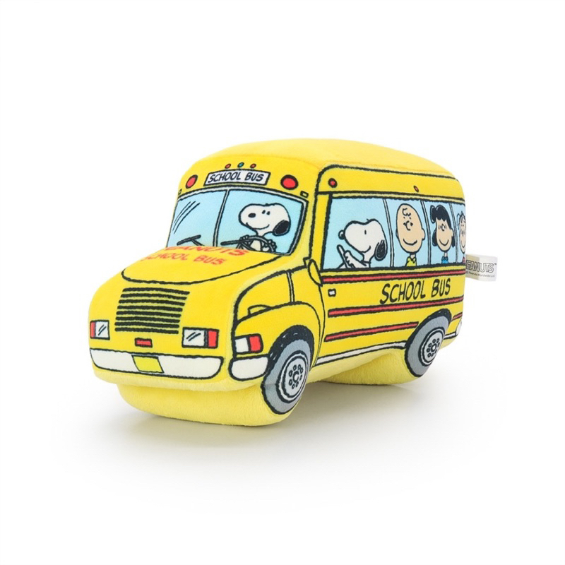 ป้ายลิขสิทธิ์แท้-ตุ๊กตาหมอนมินิสนูปปี้-snoopy-school-bus-the-peanuts-movie