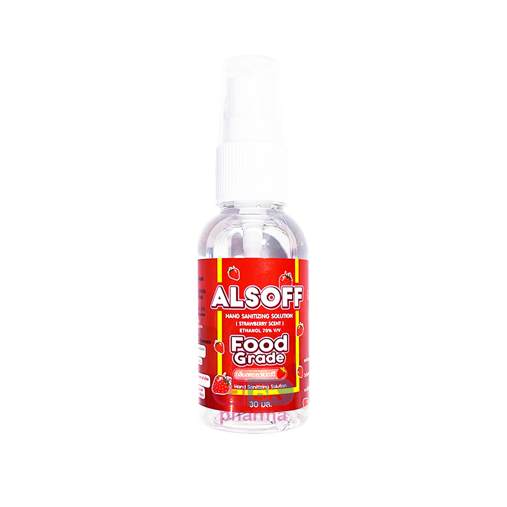 Alsoff Hand Absolute Spray / Strawberry แอลกอฮอล์ สเปรย์ Alcohol ฟูด ...