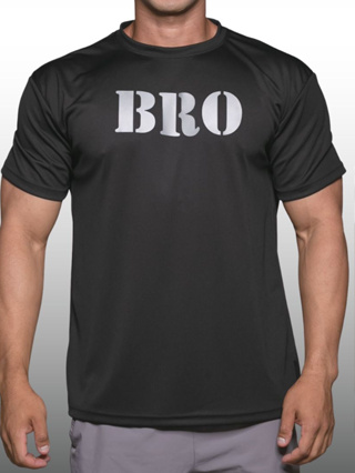 BRO เสื้อยืดแขนสั้นผู้ชาย Men’s Gym Workout Bodybuilding Muscle T-Shirt