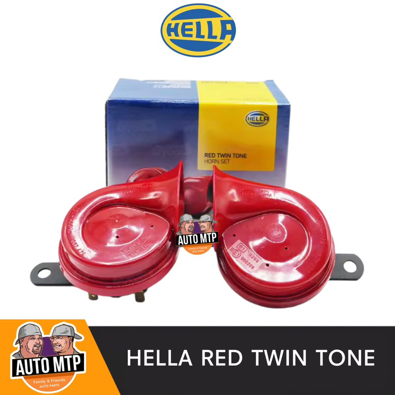 hella-แท้-แตรหอยโข่ง-เสียงยุโรป-สีเหลือง-สีแดง-12v-110db-1คู่-ใส่ได้ทั้งมอเตอร์ไซด์และรถยนต์