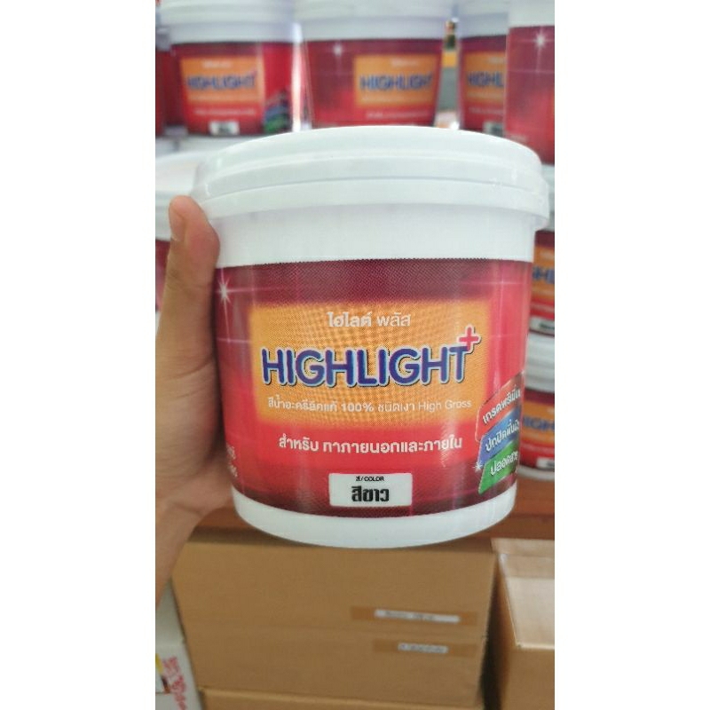 แม่สีน้ำอะคริลิคHIGHLIGHTPLUSชนิดเงาในตัว(เงามากทาแล้วไม่ต้องเคลือบเงา ...