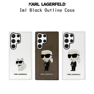 Karl Lagerfeld Iml Black Outline Case เคสกันกระแทกเกรดพรีเมี่ยม เคสสำหรับ Galaxy S23Ultra (ของแท้100%)